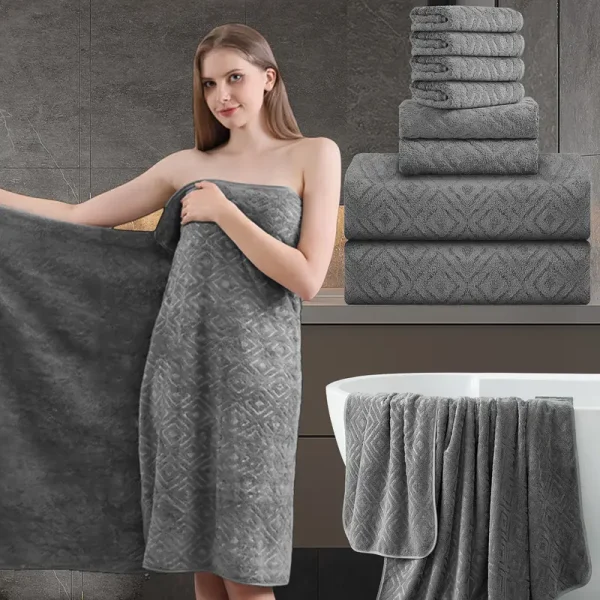 8pcs Extra Large Bath Towel