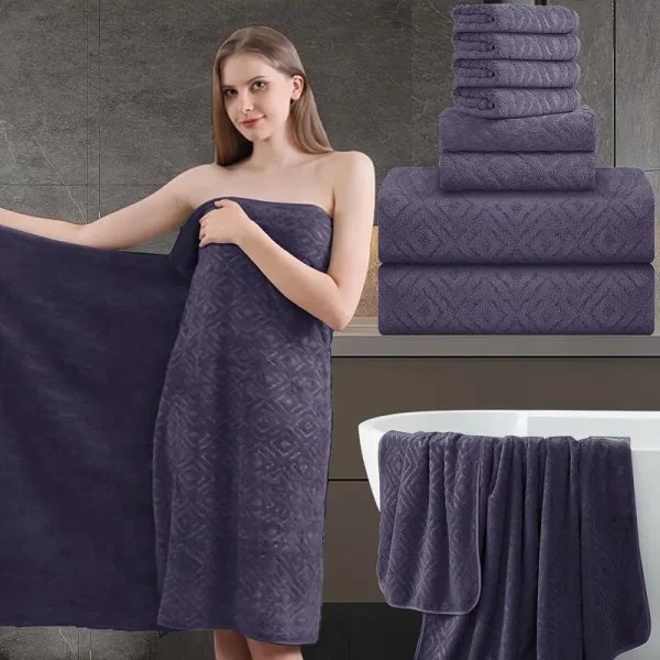 8pcs Extra Large Bath Towel - Image 16