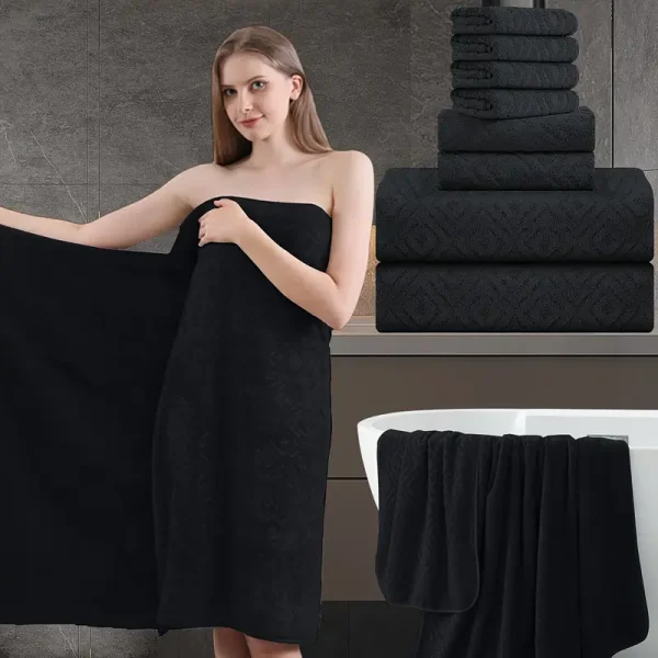 8pcs Extra Large Bath Towel - Image 13