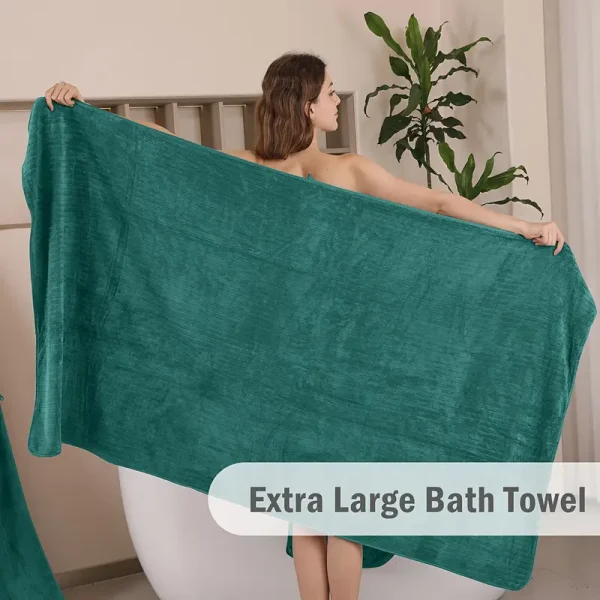 4 Pack Plus Size Oversized Bath Towels Set