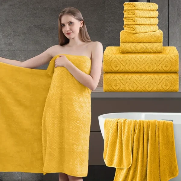 8pcs Extra Large Bath Towel - Image 12