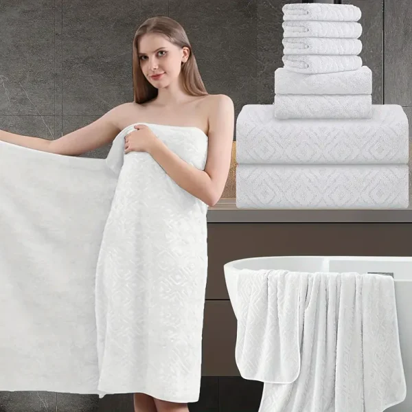 8pcs Extra Large Bath Towel - Image 18