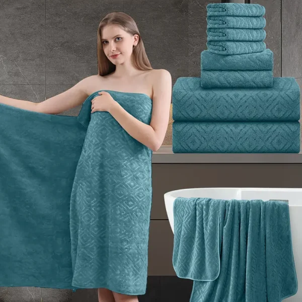 8pcs Extra Large Bath Towel - Image 20