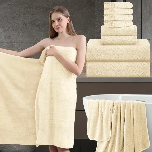 8pcs Extra Large Bath Towel - Image 21