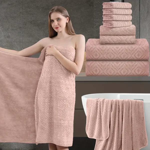 8pcs Extra Large Bath Towel - Image 22