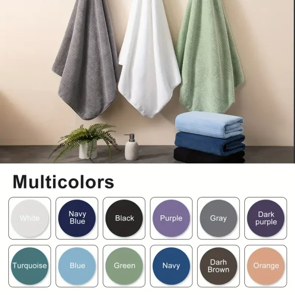 4 Pack Plus Size Oversized Bath Towels Set - Image 9